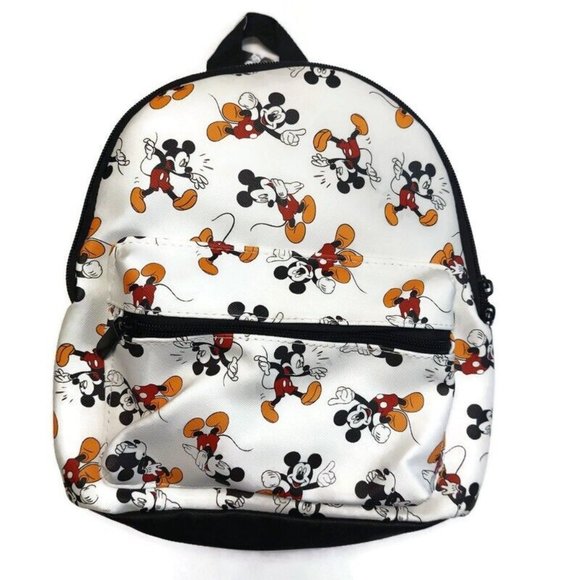 Bioworld Handbags - Bioworld Disney MINI Backpack Multi-Color MICKEY MOUSE Print White 11" x 9"